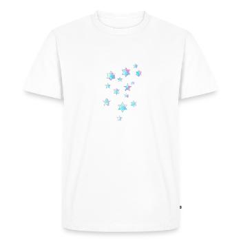 Stars,Colorful,Drawing,Graffiti,Painting - Men's Premium Organic T-Shirt - white - Front - Nico (187cm)