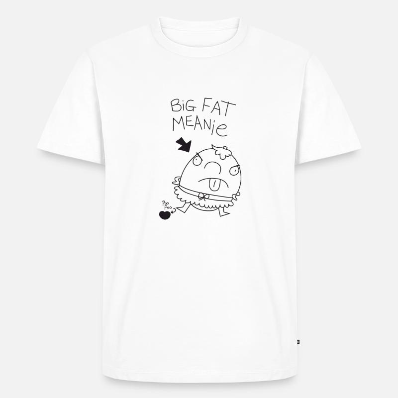 Grosse dicke gemeine Person. - Männer Premium Bio T-Shirt - Weiß
