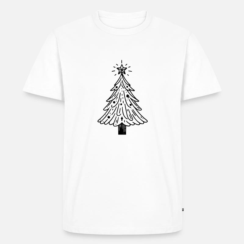 Weihnachtsbaum - Männer Premium Bio T-Shirt - Weiß