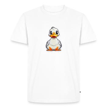 Yeah said by the Duck - Men's Premium Organic T-Shirt - white - Front - Nico (187cm)