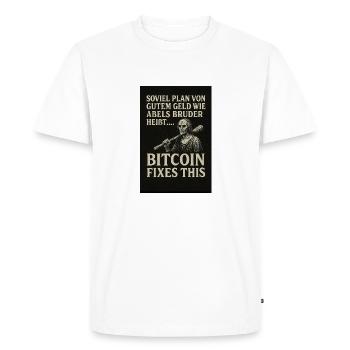 Bitcoin résout ce problème - T-shirt Premium bio Homme - blanc - Devant - Nico (187cm)