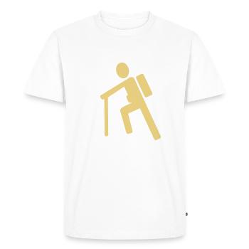 Alpinisme - Escalade - trekking - T-shirt Premium bio Homme - blanc - Devant - Nico (187cm)