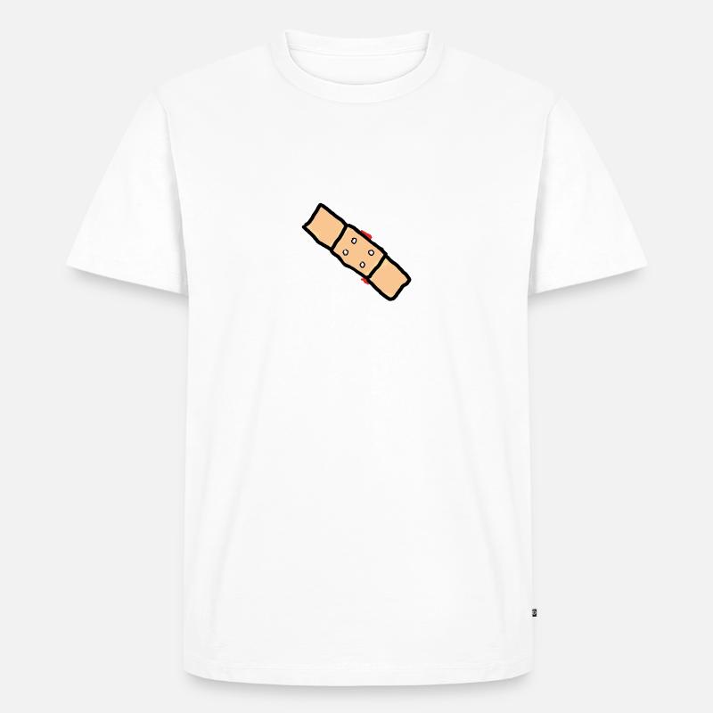 pflaster mit blut - Männer Premium Bio T-Shirt - Weiß