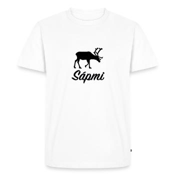 Sápmi Sami Norrland Renne Suède Suède Nord - T-shirt Premium bio Homme - blanc - Devant - Nico (187cm)