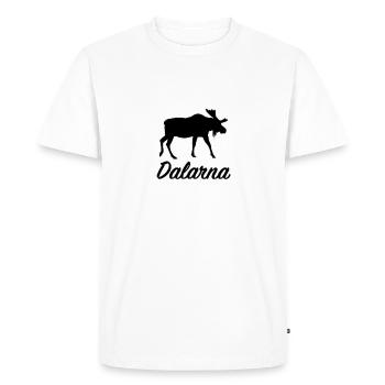 Dalécarlie, Orignal, Suède, Région de Län, Silhouette - T-shirt Premium bio Homme - blanc - Devant - Nico (187cm)