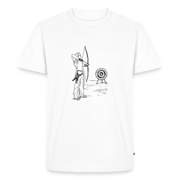 archery arrow bow crossbow target sports25 - Men's Premium Organic T-Shirt - white - Front - Nico (187cm)