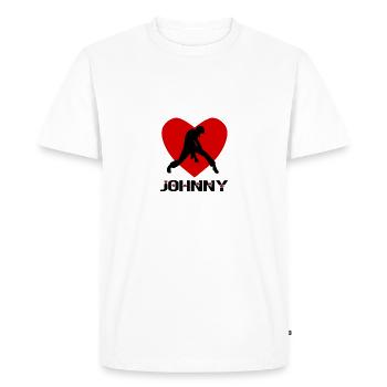 Johnny - T-shirt Premium bio Homme - blanc - Devant - Nico (187cm)
