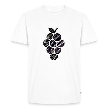 illustrierte Trauben - T-shirt Premium bio Homme - blanc - Devant - Nico (187cm)