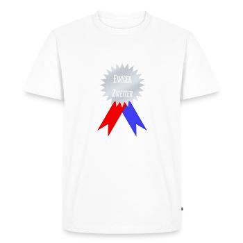 Eternal second - Men's Premium Organic T-Shirt - white - Front - Nico (187cm)