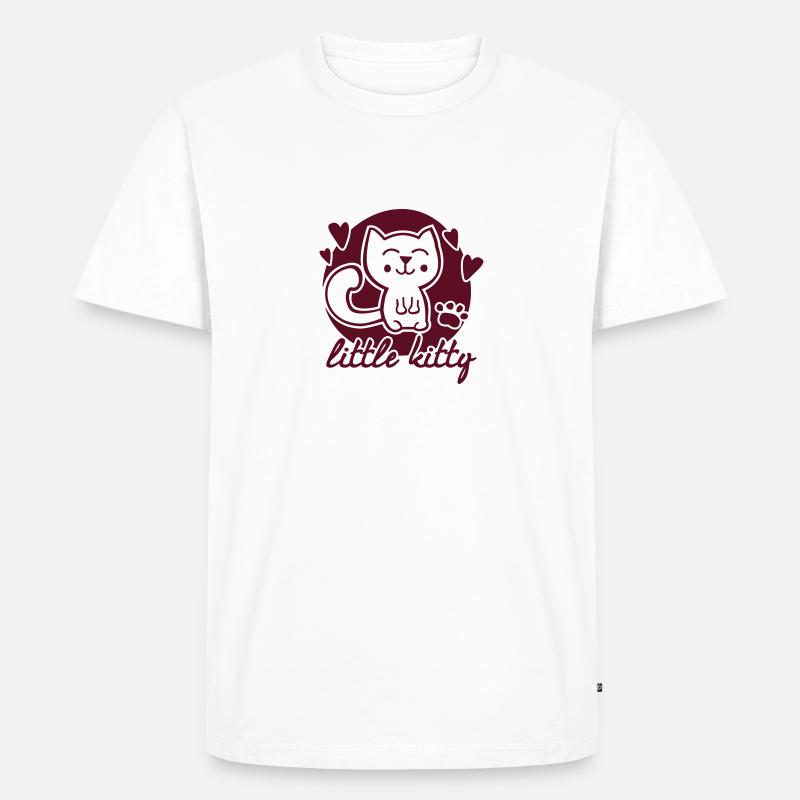 Little Kitty - Männer Premium Bio T-Shirt - Weiß