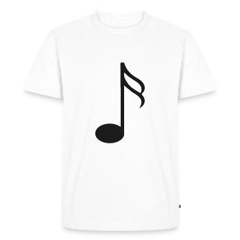Music note icon - Men's Premium Organic T-Shirt - white - Front - Nico (187cm)