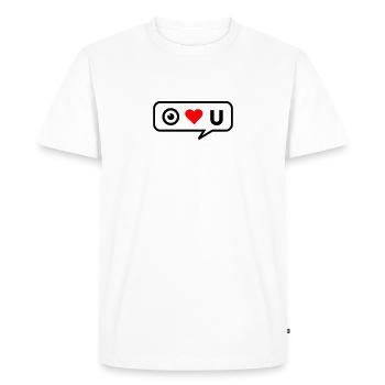 Eye love you - Men's Premium Organic T-Shirt - white - Front - Nico (187cm)