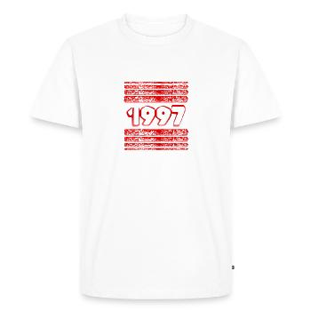 Rouge 1997 - T-shirt Premium bio Homme - blanc - Devant - Nico (187cm)