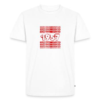 1957 - T-shirt Premium bio Homme - blanc - Devant - Nico (187cm)