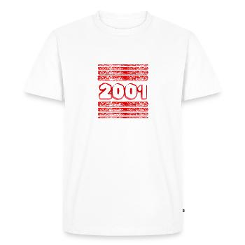 Année 2001 - T-shirt Premium bio Homme - blanc - Devant - Nico (187cm)