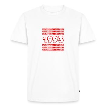 1993 - Men's Premium Organic T-Shirt - white - Front - Nico (187cm)