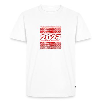 2027 - T-shirt Premium bio Homme - blanc - Devant - Nico (187cm)