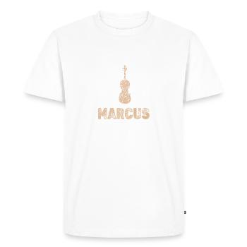 Marcus as viola - Men's Premium Organic T-Shirt - white - Front - Nico (187cm)