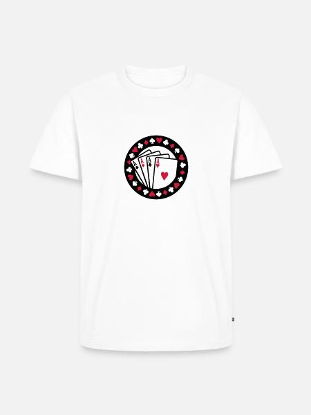 Poker - T-shirt Premium bio Homme - blanc