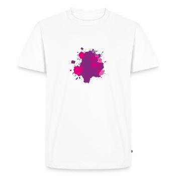 Taches de couleur de rose - T-shirt Premium bio Homme - blanc - Devant - Nico (187cm)