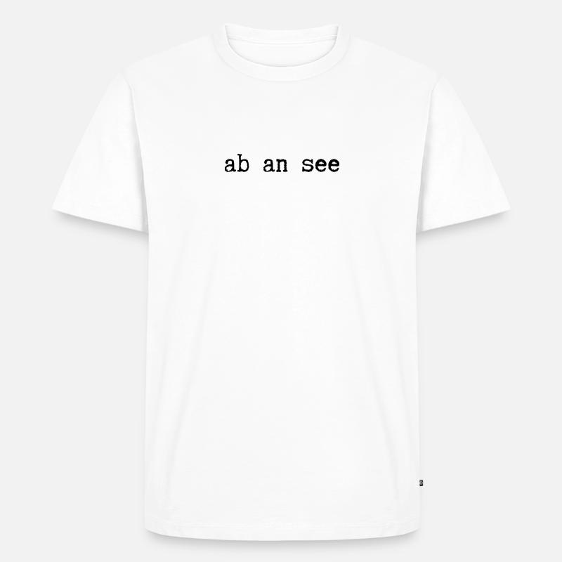 ab an see - Männer Premium Bio T-Shirt - Weiß