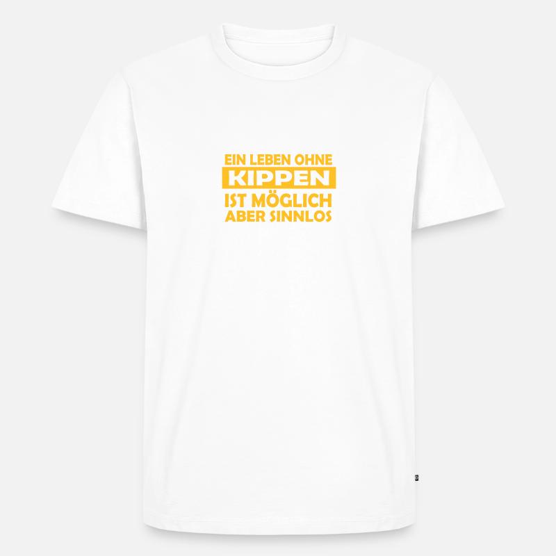 ein leben ohne kippen - Männer Premium Bio T-Shirt - Weiß