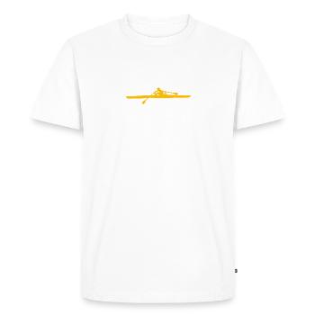 rameur - T-shirt Premium bio Homme - blanc - Devant - Nico (187cm)