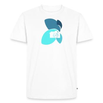 Photographie Photographe Appareil photo reflex - T-shirt Premium bio Homme - blanc - Devant - Nico (187cm)