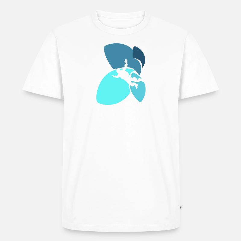 Skydiving Adrenalin Parachuting - Männer Premium Bio T-Shirt - Weiß