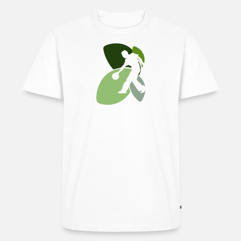 Bowling Pin - Männer Premium Bio T-Shirt - Weiß