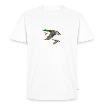 Canard Canard Colvert pas seulement pour les chasseurs - T-shirt Premium bio Homme - blanc - Devant - Nico (187cm)
