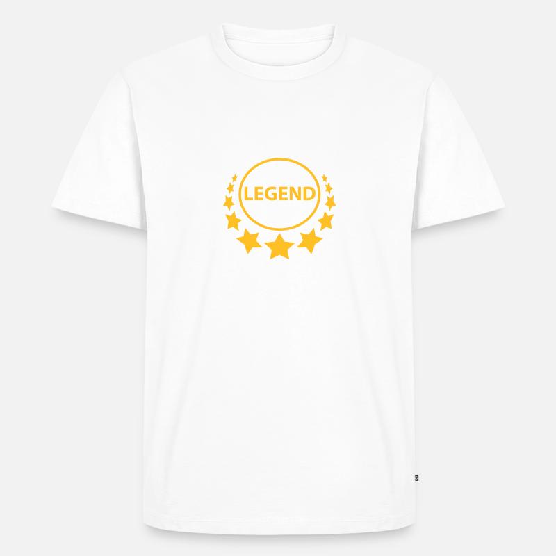 legend - Männer Premium Bio T-Shirt - Weiß