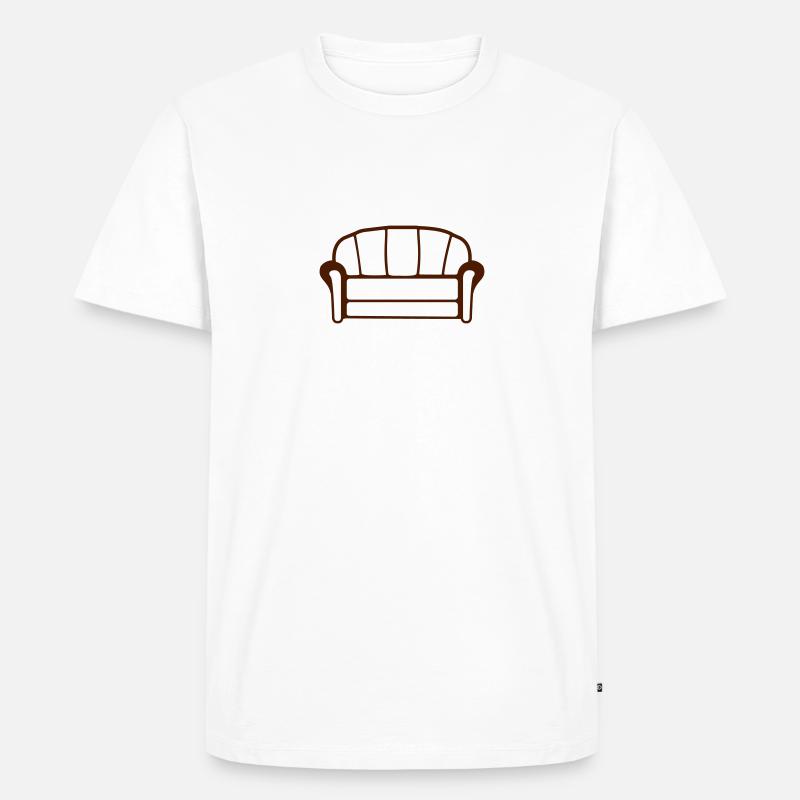 Couch - Männer Premium Bio T-Shirt - Weiß