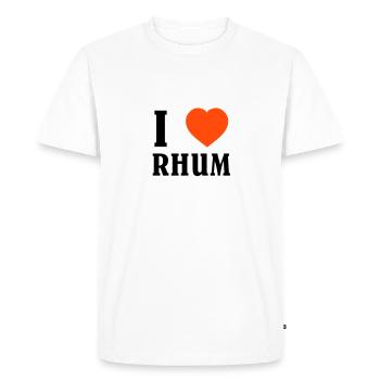 I Love Rhum - T-shirt Premium bio Homme - blanc - Devant - Nico (187cm)
