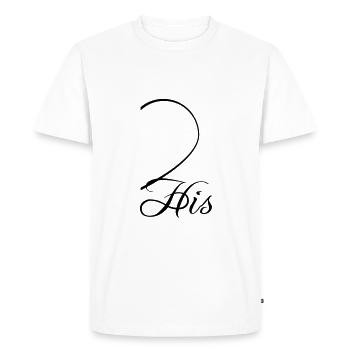 His wife his wife halved half a heart - Men's Premium Organic T-Shirt - white - Front - Nico (187cm)