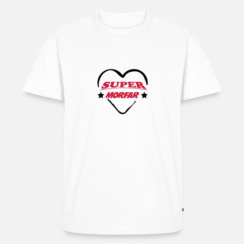 Super morfar 111 - Männer Premium Bio T-Shirt - Weiß
