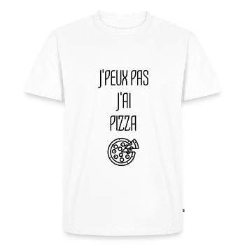 Pizza / Pizzaiolo / Pizza Chef / Pizzachef - Men's Premium Organic T-Shirt - white - Front - Nico (187cm)