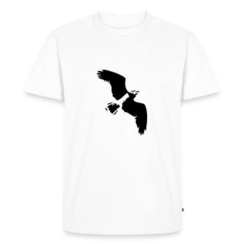 oiseau de proie - T-shirt Premium bio Homme - blanc - Devant - Nico (187cm)