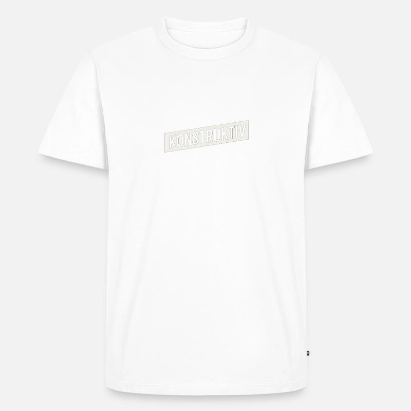 Konstruktiv - Männer Premium Bio T-Shirt - Weiß