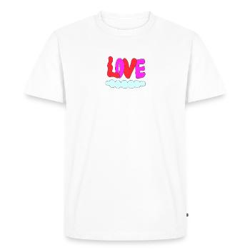 Love #1 - T-shirt Premium bio Homme - blanc - Devant - Nico (187cm)