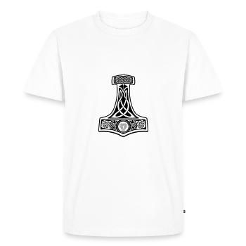 Viking mjollnir thor marteau - T-shirt Premium bio Homme - blanc - Devant - Nico (187cm)