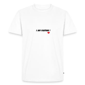 FAST - Men's Premium Organic T-Shirt - white - Front - Nico (187cm)