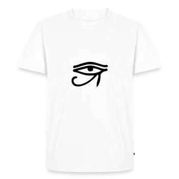Oeil d’Horus - T-shirt Premium bio Homme - blanc - Devant - Nico (187cm)