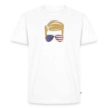 Homme né mâle élevé - T-shirt Premium bio Homme - blanc - Devant - Nico (187cm)