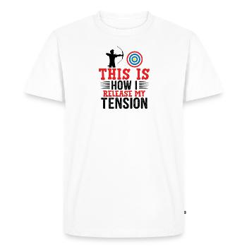 Archery Archer Archery Target - Men's Premium Organic T-Shirt - white - Front - Nico (187cm)