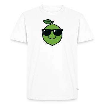 Tête de Citron vert - T-shirt Premium bio Homme - blanc - Devant - Nico (187cm)