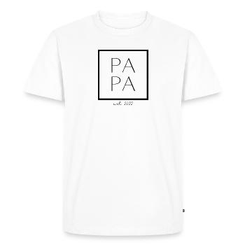 2022 become or established father (dad) - Men's Premium Organic T-Shirt - white - Front - Nico (187cm)