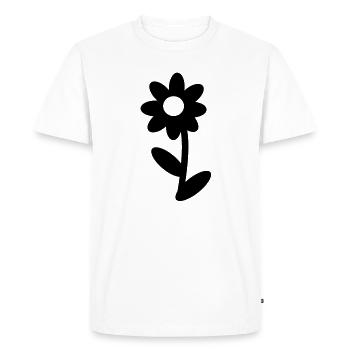 Flower - Men's Premium Organic T-Shirt - white - Front - Nico (187cm)