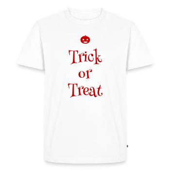 All Halloween: Spooky Pumpkin Style - Men's Premium Organic T-Shirt - white - Front - Nico (187cm)