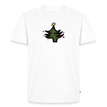 T-shirt de Noël abstrait, motif de Noël - T-shirt Premium bio Homme - blanc - Devant - Nico (187cm)